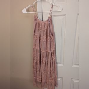 Blush lace dress